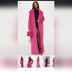 Fashion Nova Pink Trench Coat
